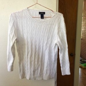 Brooks Brothers white winter sweater